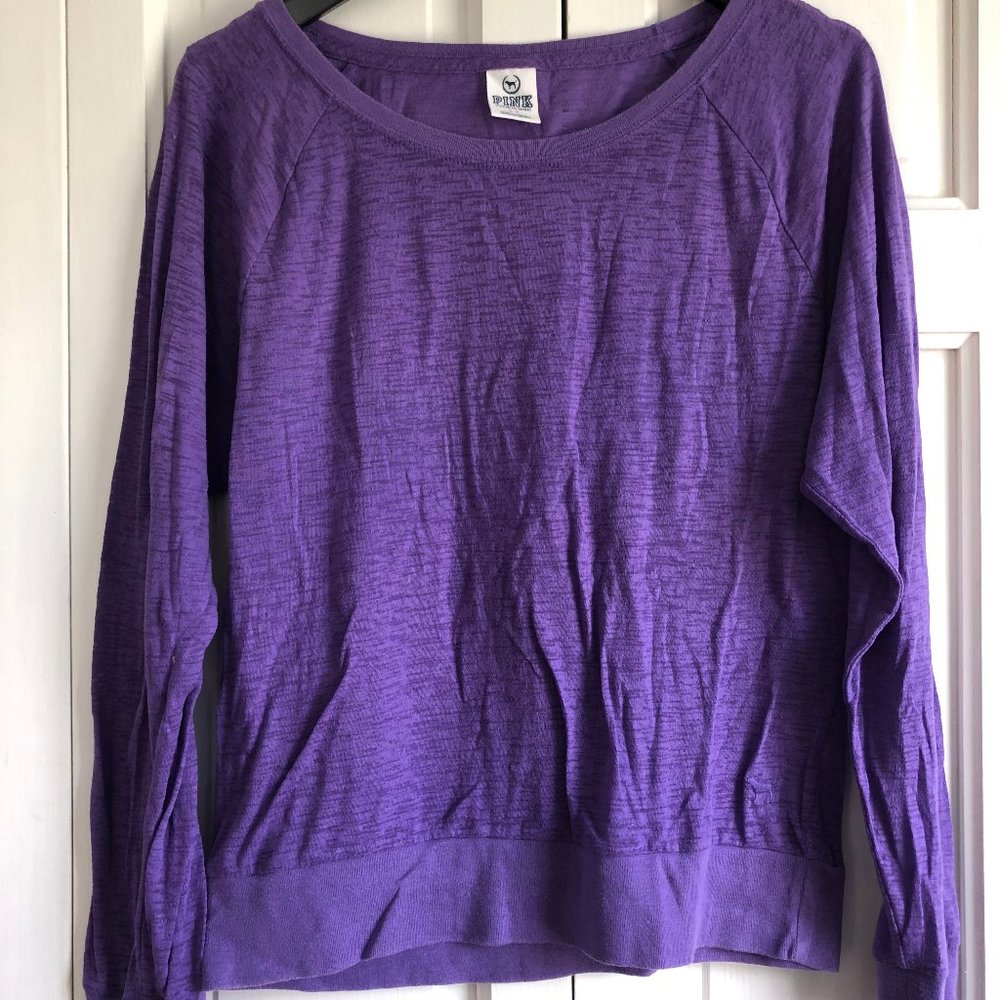 Victoria’s Secret Pink Long Sleeve Purple Shirt
